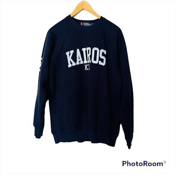𝅺KAIROS KX Sweatshirt Navy Blue Crewneck Sweatshirt. Size Large. - Picture 3 of 10